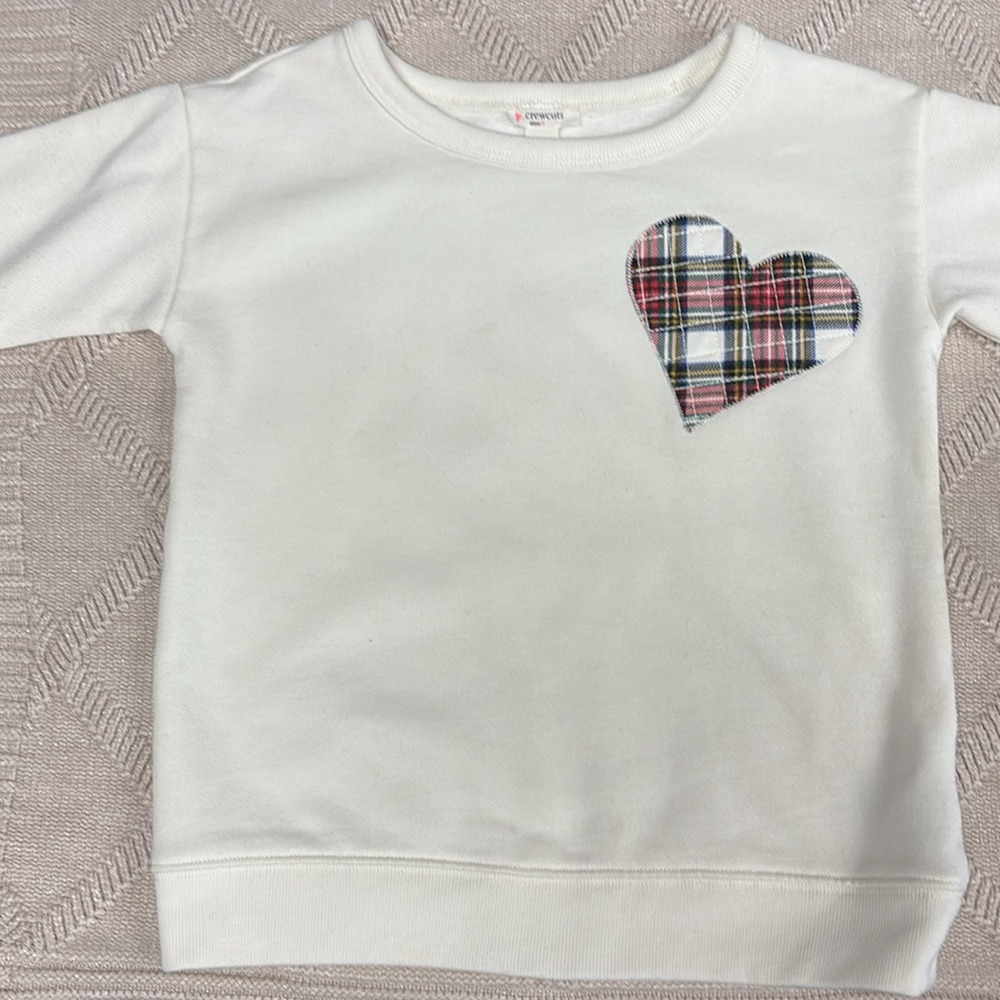 Crewcuts SET J Crew Holiday girls size 6/7 smooth sweatshirt and velour leggings